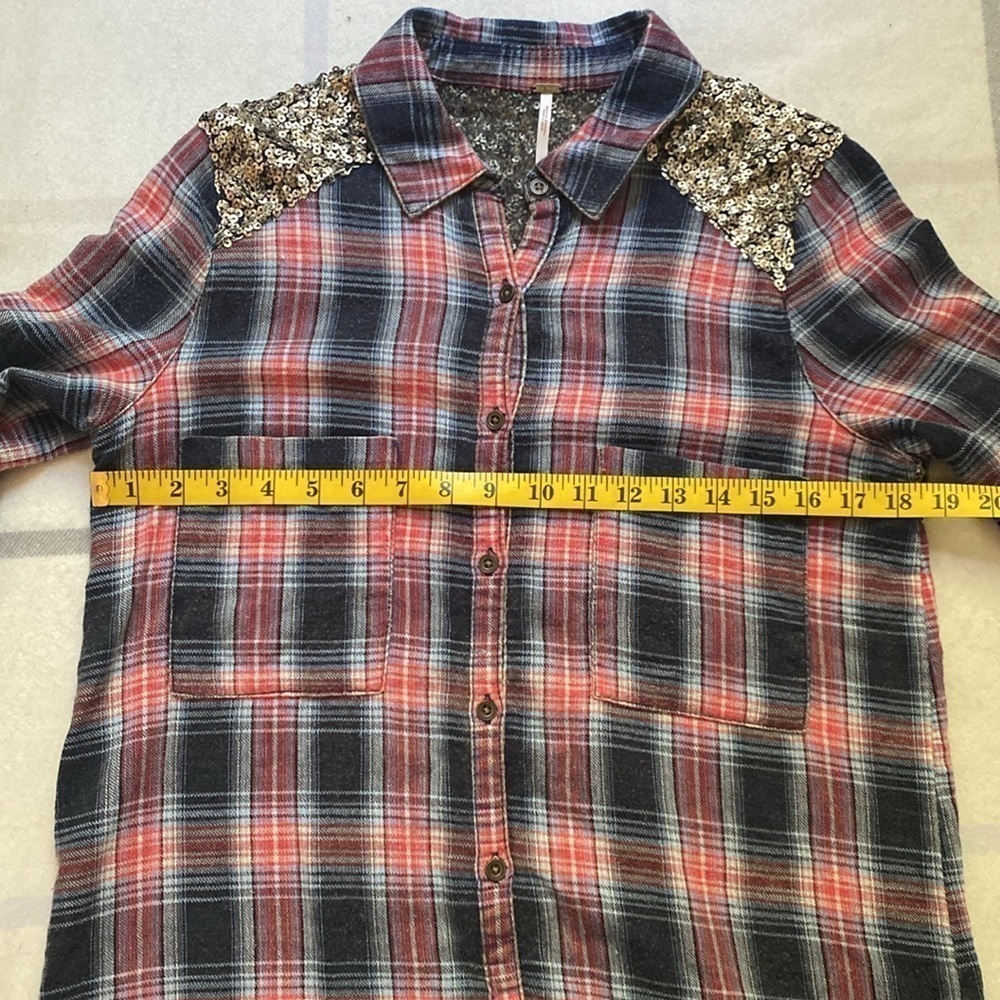 FP Little Bit of Sugar Sequence and Flannel Shirt Size Small - Picture 12 of 12